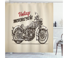 Chopper Style Bike Shower Curtain