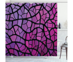 Graphic Stained Glass Shower Curtain