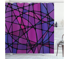 Amorphous Shapes Tile Shower Curtain