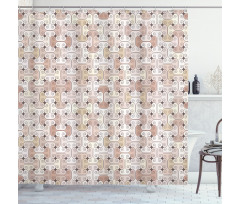 Puzzle-Like Volutes Shower Curtain