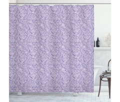 Spiral Petals Shower Curtain