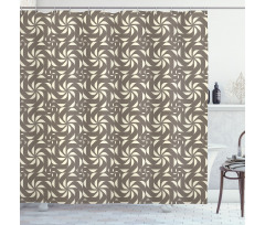 Pinwheel Inspired Pattern Shower Curtain
