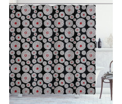 Tribal Circles Spots Shower Curtain