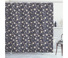 Abstract Foliage Swirls Shower Curtain