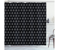 Drops Scrolled Shower Curtain