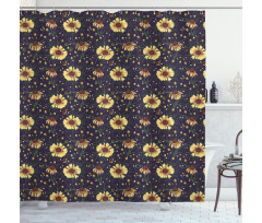 Vintage Botanical Herbs Shower Curtain