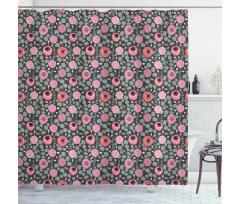 Exotic Floral Pattern Shower Curtain
