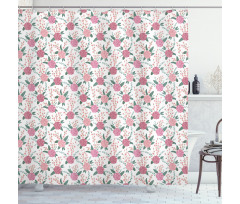 Soft Carnation Romantic Shower Curtain
