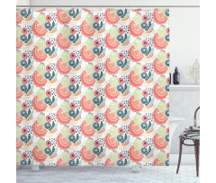 Sloppy Scribbled Dots Shower Curtain