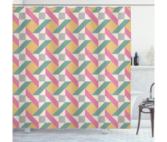Pastel Rhombus Mosaic Shower Curtain