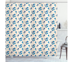 Mountain Blueberry Fruit Shower Curtain