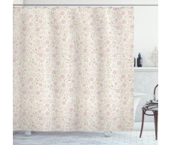 Soft Toned Romantic Bouquet Shower Curtain