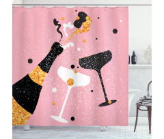 Party Time Cheers Glasses Shower Curtain