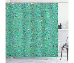 Colorful Native Pattern Shower Curtain