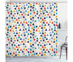 Colorful Simple Triangles Shower Curtain