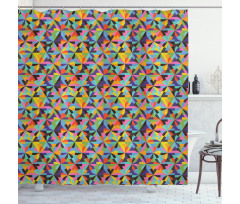 Colorful Triangle Shapes Shower Curtain