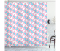 Diagonal Square Shapes Shower Curtain