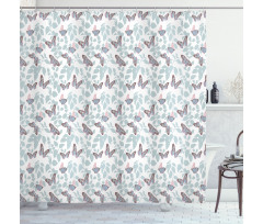 Flying Insects Nature Shower Curtain