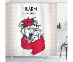 Labrador Wish Words Shower Curtain