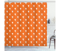 Whirlwind Pattern on Orange Shower Curtain