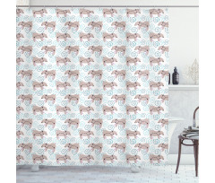 Polar Bear Constellations Shower Curtain