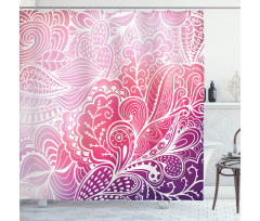 Boho Intricate Floral Design Shower Curtain