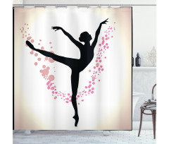 Woman Dancer Color Spots Shower Curtain