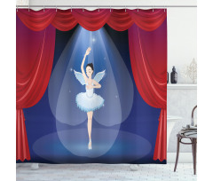 Winged Dancer on the Stage Shower Curtain