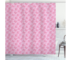 Pointe Shoes with Flowers Shower Curtain