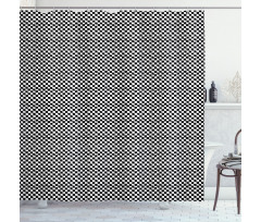 Checkered Abstract Style Shower Curtain