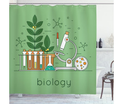 Biology Laboratory Workspace Shower Curtain