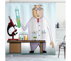 Scientist Chemist Test Tubes Shower Curtain