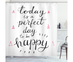 Grunge Inspirational Words Shower Curtain