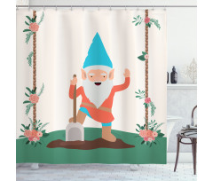 Funny Character in the Garden Shower Curtain