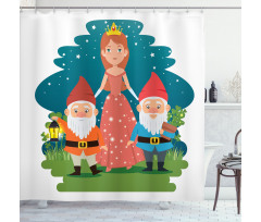 Fairytale Princess Dwarfs Shower Curtain