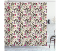 Exotic Aloha Hibiscus Shower Curtain