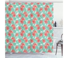 Hibiscus Blossom Shower Curtain