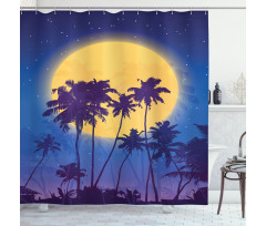 Coconut Palm Beach Shower Curtain