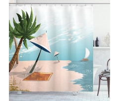Beach Landscape Paradise Shower Curtain