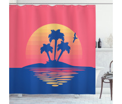 Tropical Land Horizon Shower Curtain