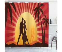 Dancing Tango Couple Shower Curtain
