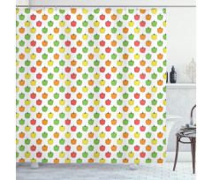 Doodle Style Bell Peppers Shower Curtain