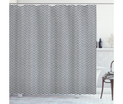 Grunge Geometric Zigzag Shower Curtain