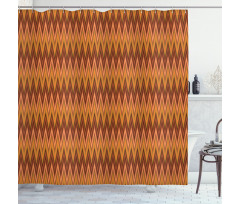 Geometric Zigzags Lines Shower Curtain