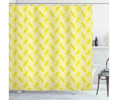 Fashion Yellow Chevron Shower Curtain