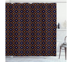 Diamonds Hatch Lines Shower Curtain