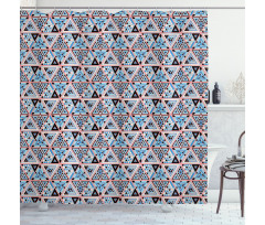 Folkloric Hipster Triangles Shower Curtain