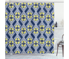 Abstract Florals and Zig Zag Shower Curtain