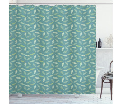 Stripes Triangles and Dots Shower Curtain