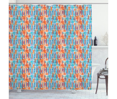 Brush Stroke Arrangement Shower Curtain